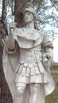 Estatua de Eneko Aritza (770-852), primer Rey de Pamplona